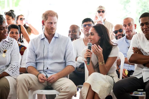 Harry and Meghan's Colombia tour slammed by ex-courtier as William's reaction exposed