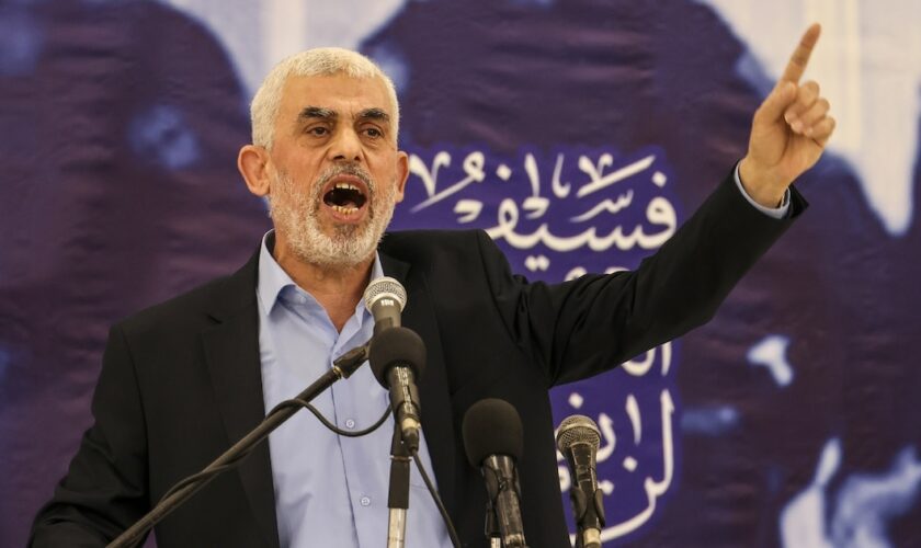 Le nouveau chef du Hamas Yahya Sinouar, le 30 avril 2022 à Gaza