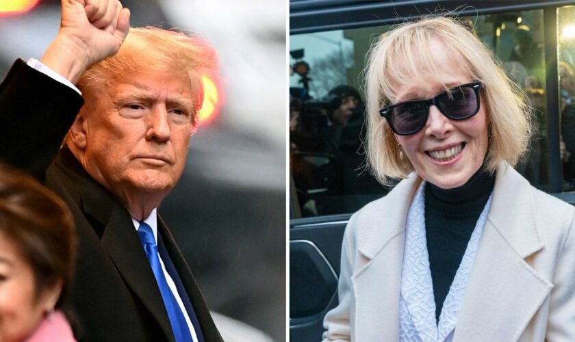 Trump attends arguments in appeal of first court loss to E Jean Carroll in New York City