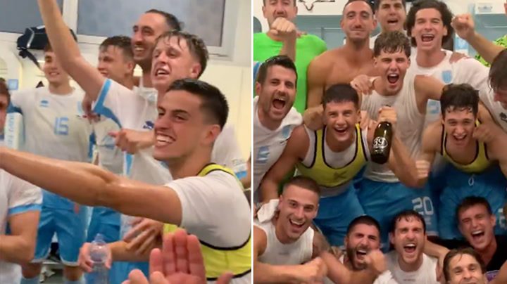 Inside San Marino dressing room celebrations after first-ever competitive victory