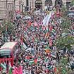 'Tens of thousands' of pro-Palestinian protesters march on Israeli embassy in London - with eight people arrested