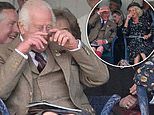 One is MOST amused! King Charles cries tears of laughter as he enjoys Highland Games alongside Queen Camilla