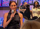 Meghan Markle speaks at Oprah Winfrey's book club in California on the eve of the anniversary of Queen Elizabeth's death... with 'hometown hero' Harry's memoir Spare proudly on display