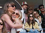 Taylor Swift and Travis Kelce put on a VERY loved-up display at the US Open tennis final after 'fauxmance contract' claims... and singer is back in the arms of her 'Trump fan' WAG BFF despite rift talk