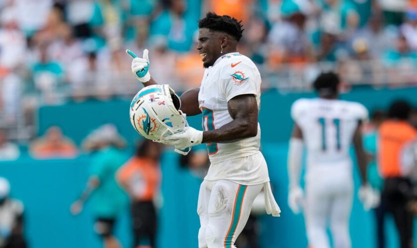 Tyreek Hill in spotlight on and off field as Miami fight back to beat Jaguars