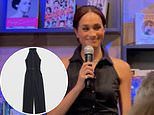 Meghan Markle means business! Duchess stuns in a £315 sleeveless collared jumpsuit from Club Monaco as she speaks at Oprah Winfrey’s book club