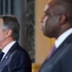 U.S. Secretary of State Antony Blinken, left, speaks during a joint press conference with the Britain's Foreign Secretary David Lammy in the Locarno room at the Foreign, Commonwealth and Development Office (FCDO) in London, Tuesday, Sept. 10, 2024. (AP Photo/Mark Schiefelbein, Pool)