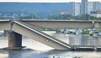 Carolabrücke in Dresden teilweise eingestürzt – Feuerwehr spricht von „Lebensgefahr“