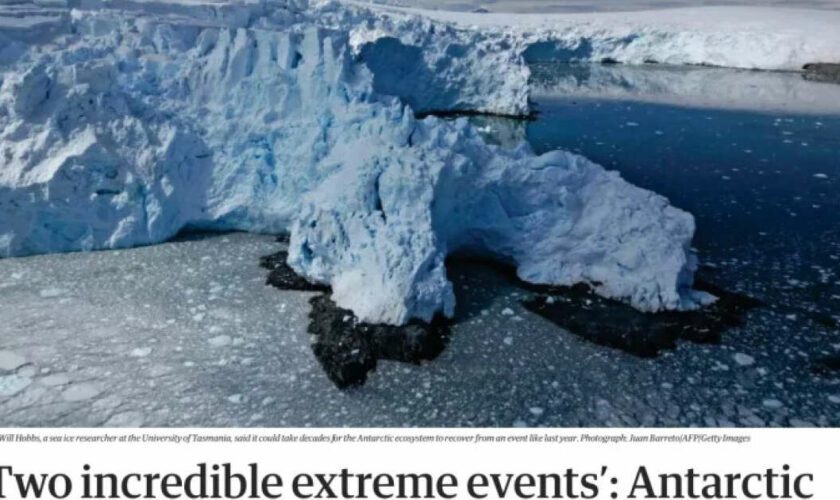 Antarctique : la banquise d’hiver diminue de façon “inimaginable”