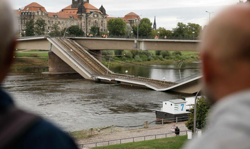 En Allemagne, un pont s’effondre en pleine nuit à Dresde sans faire de victime