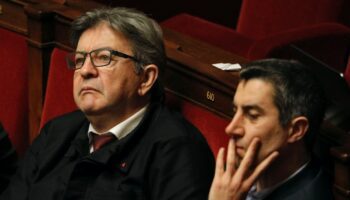 Jean-Luc Mélenchon et François Ruffin à l'Assemblée nationale, le 28 janvier 2020