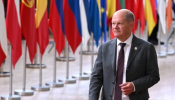 Le chancelier allemand Olaf Scholz participe à un sommet européen à Bruxelles le 27 juin 2024