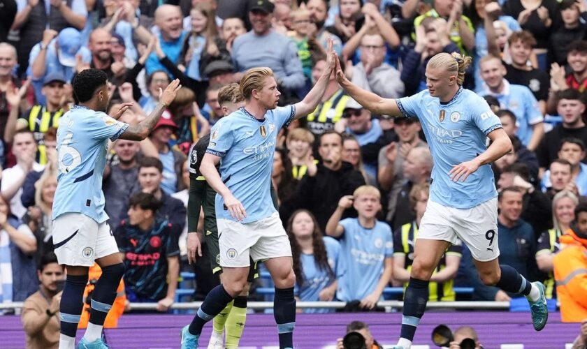 Erling Haaland hits 99th Man City goal as Forest stun Liverpool at Anfield