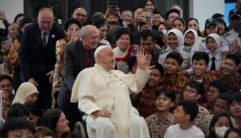 87 and hobbled, Pope Francis goes off-script in Asia and reminds world he can still draw a crowd