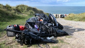 The damaged boat. Pic: AFP via Getty Images