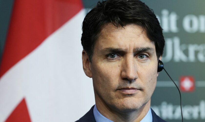 Justin Trudeau le 16 juin 2024 à Lucerne (Suisse) lors d'un sommet pour l'Ukraine.