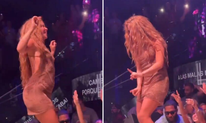 Shakira abandons stage after fan appears to film up her dress at Miami nightclub