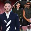 Declan Rice swaps the pitch for the runway at the Labrum show - before joining Rio Ferdinand at the Burberry show