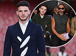 Declan Rice swaps the pitch for the runway at the Labrum show - before joining Rio Ferdinand at the Burberry show