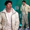 Barry Keoghan looks effortlessly stylish in white puffer jacket on the runway at Burberry's London Fashion Week show after being named an ambassador for the British brand