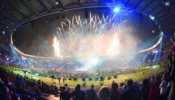 Fireworks mark the end of the 2014 Commonwealth Games Closing Ceremony at Hampden Park, Glasgow.