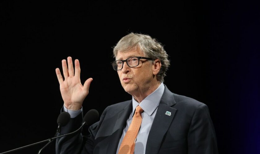 Bill Gates, fondateur de Microsoft et l'un des hommes les plus riches du monde, ici lors d'une conférence à Lyon le 10 octobre