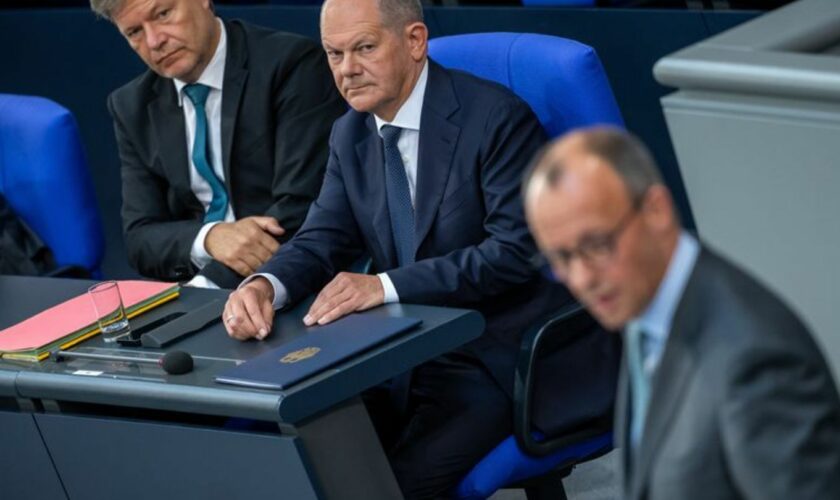 Friedrich Merz wird Kanzlerkandidat der Union. Aber was ist mit Habeck und Scholz? Foto: Michael Kappeler/dpa