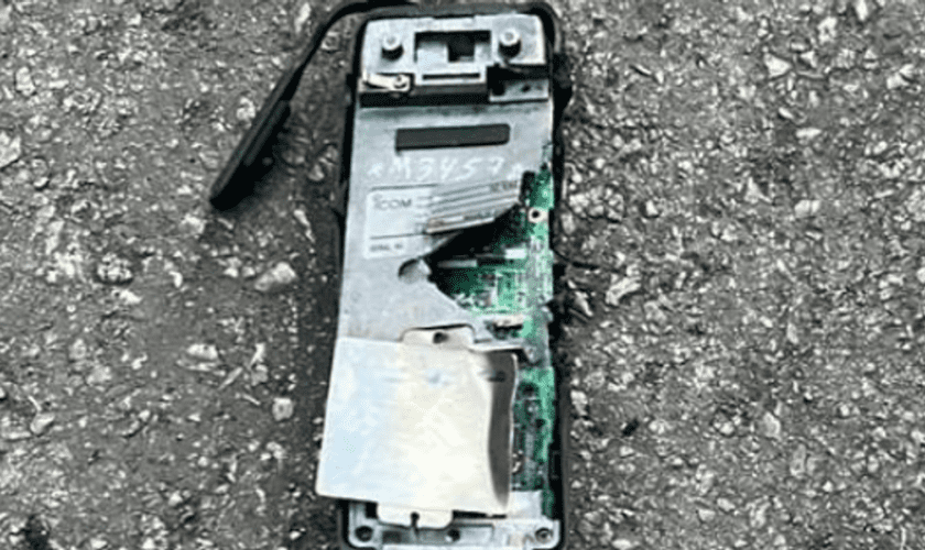 Sky News understands the device pictured is an Icom radio - one of the devices that exploded in Wednesday's blasts