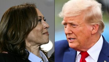 La vice-présidente Kamala Harris, photographiée à Pittsburgh le 2 septembre 2024, et l'ancien président Donald Trump, photographié en Caroline du Nord le 21 août 2024