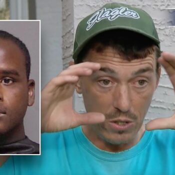 Florida dad scares off alleged peeping Tom with a baseball bat caught on camera: 'I got something for you'