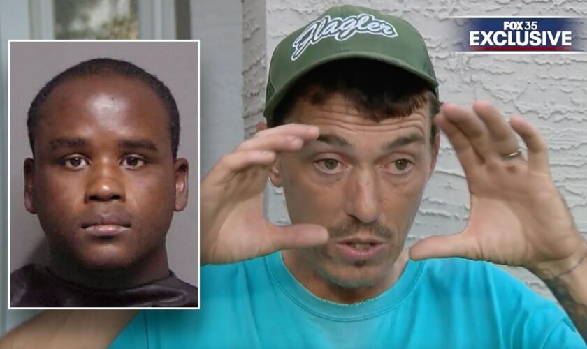 Florida dad scares off alleged peeping Tom with a baseball bat caught on camera: 'I got something for you'