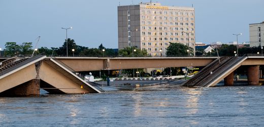 Carolabrücke in Dresden: Abbruch geht ab Pegelstand 4,50 Meter weiter