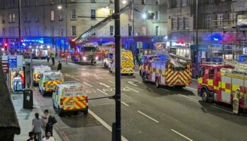 Hero Edinburgh firefighters save five from horror flat fire that tore through city centre