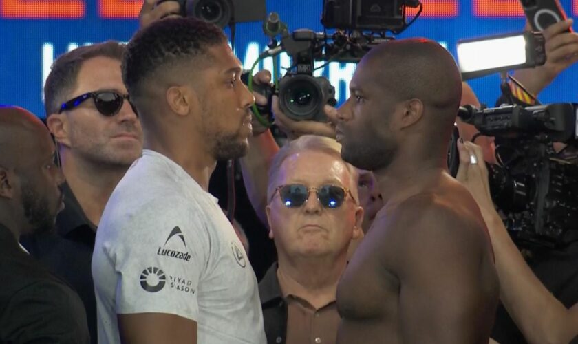 Anthony Joshua and Daniel Dubois face off