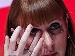 A crying shame: Angela Rayner's tears of joy as she kicks off Labour conference boasting about election win - but is forced to fend off MORE damaging 'freebies' revelations