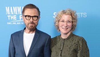 Abba’s Björn Ulvaeus marries partner Christina Sas in ceremony officiated by Sandi Toksvig