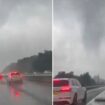 Luton tornado: Eerie footage captures moment driver spots twister looming in sky ahead