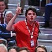 Heckler interrupts Labour conference (again): Keir Starmer jokes protester 'clearly had a pass from 2019 conference' as activist is dragged away during PM's keynote speech