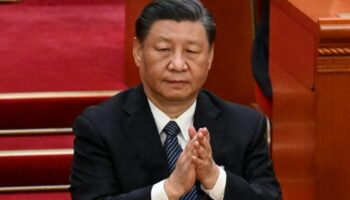 Xi Jinping au Grand Palais du Peuple à Pékin le 12 mars 2023