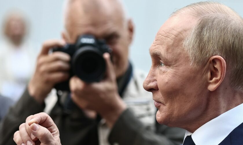 Image réalisée par l'agence russe Sputnik du président Vladimir Poutine, le 21 août 2024, dans la région de Moscou