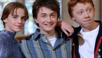 Emma Watson, Daniel Radcliffe und Rupert Grint (l-r) spielten in den Filmen die Zauberlehrlinge Hermine Granger, Harry Potter un