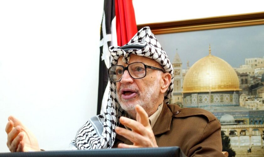 Yasser Arafat à Ramallah le 22 mai 2004