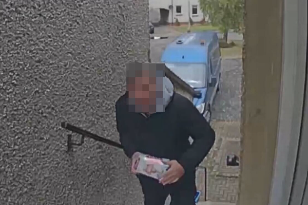 Brazen thief caught on camera 'swiping parcel from home' in broad daylight