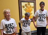 Three Just Stop Oil eco-activist are charged with criminal damage after orange soup was thrown at Van Gogh paintings