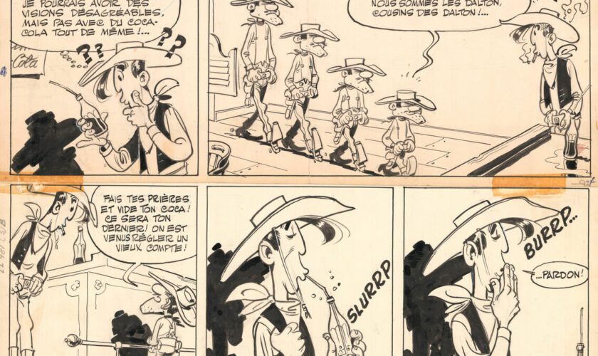 50 planches originales de Lucky Luke bientôt vendues aux enchères : « Certaines n’ont jamais été vues »