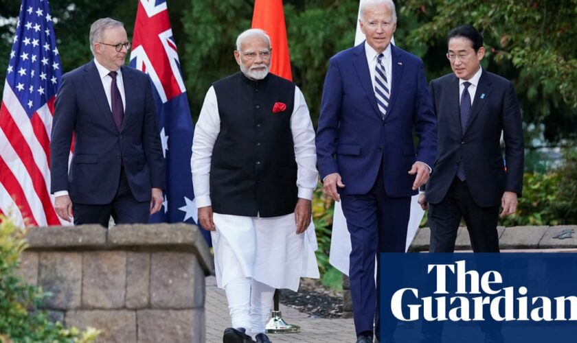 China ‘testing us’ across the region, Biden tells leaders at Quad summit