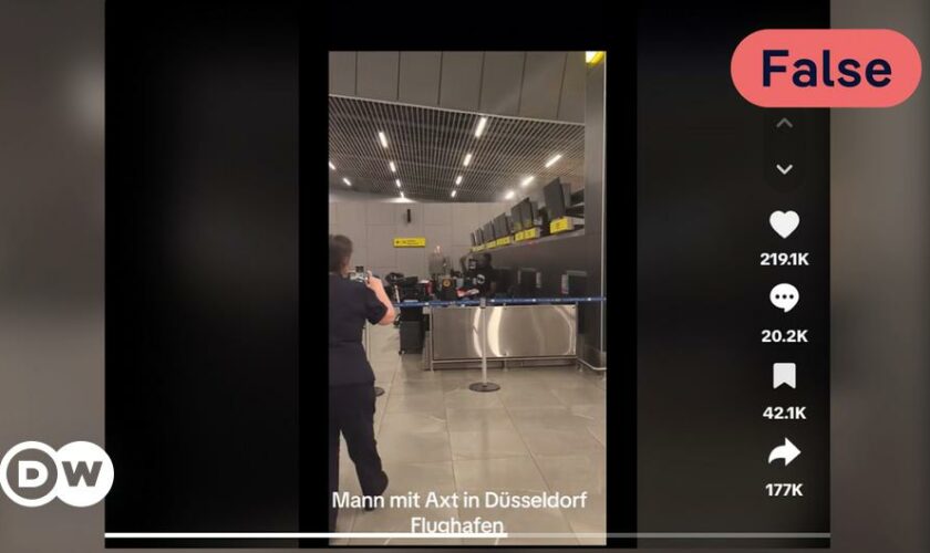 Fact check: No axe attack at Düsseldorf Airport