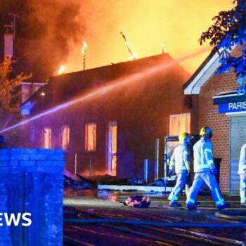 Firefighters tackling blaze at Greenisland Church