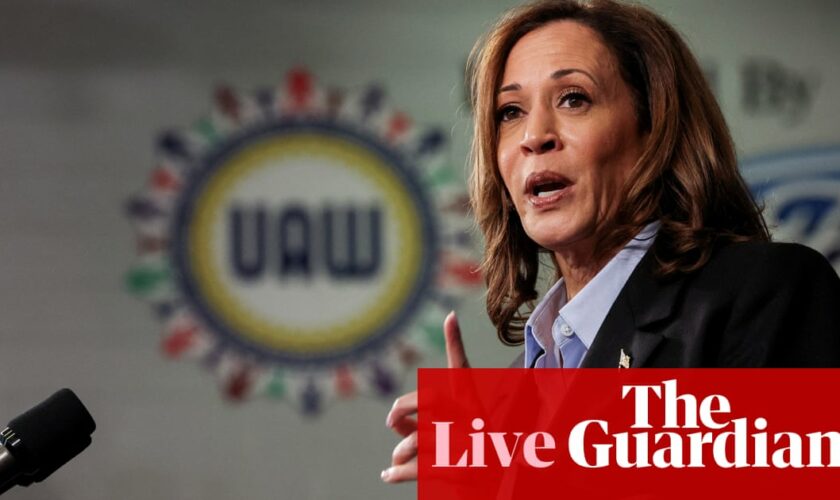 Harris campaign to transfer $25m to down-ballot Democrats – live