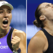 Jessica Pegula and Aryna Sabalenka celebrate their respective US Open victories